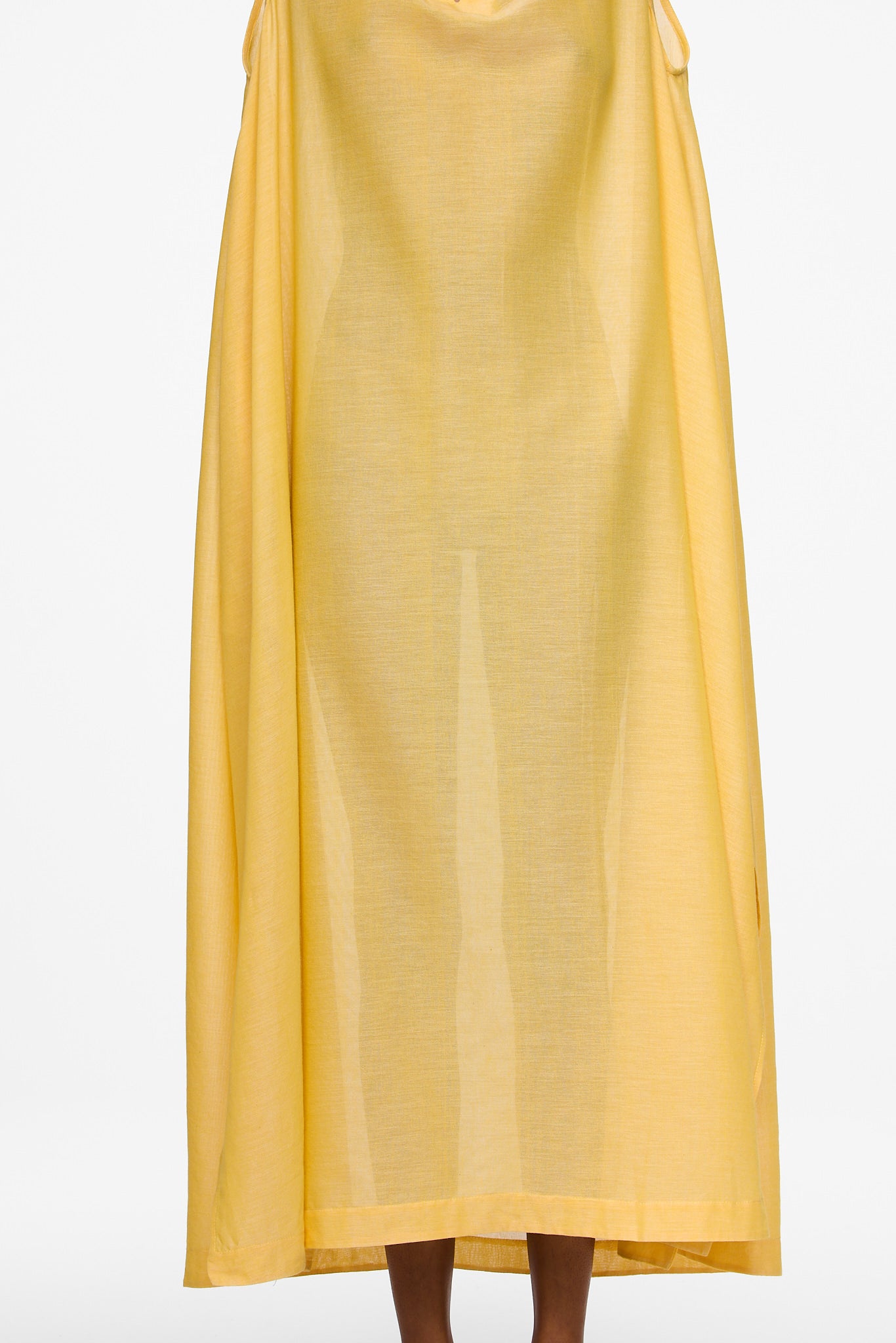 The Sleeveless V-Neck Caftan - Canary