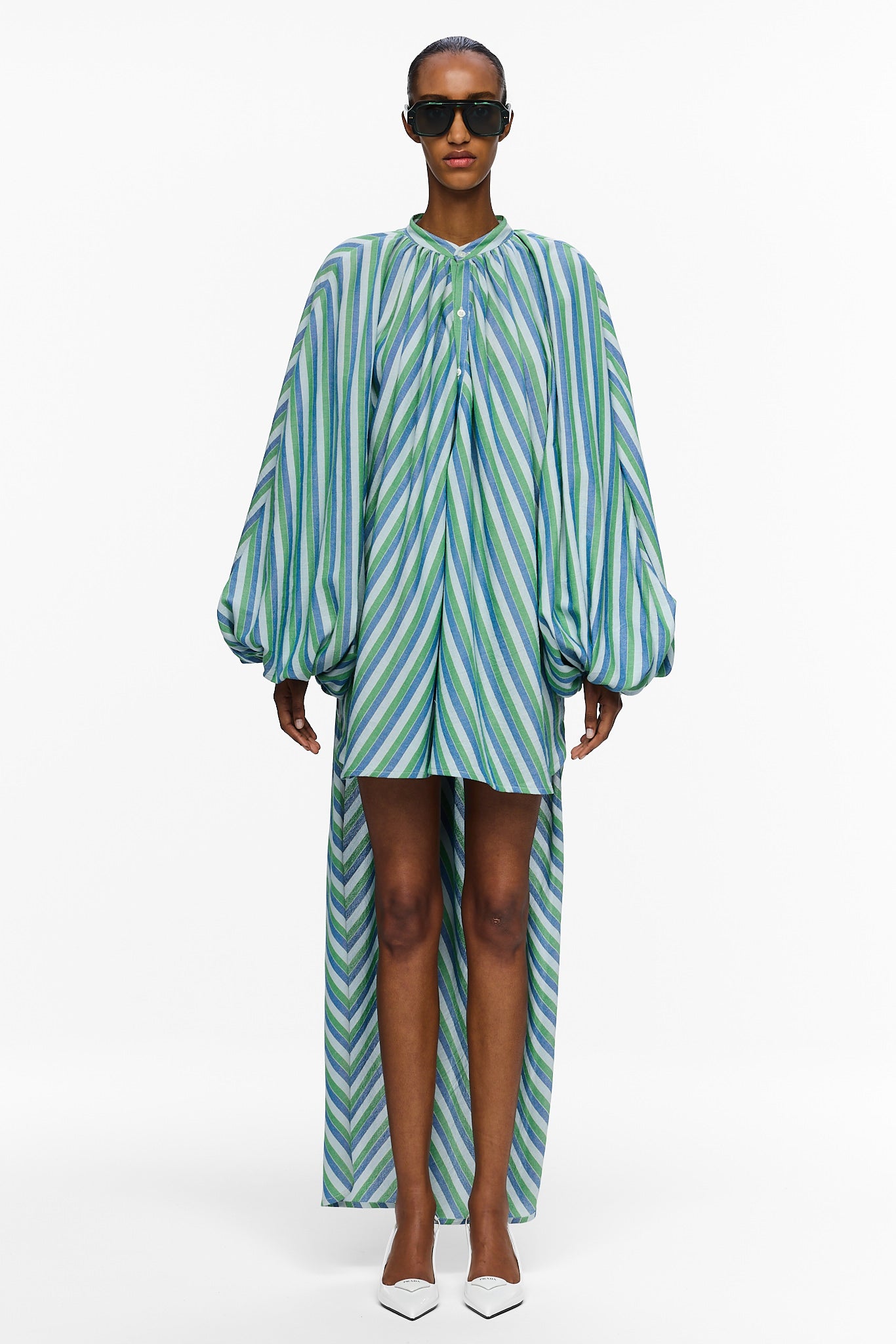 The High-Low Touareg Dress - Stripe 67