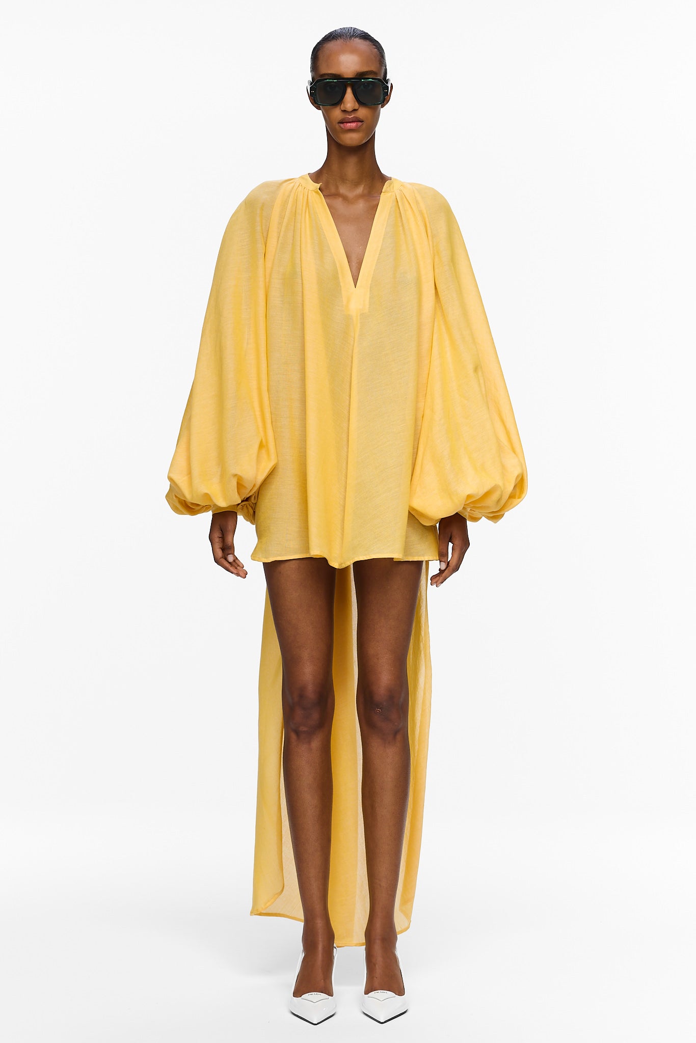 The High-Low Touareg Dress - Canary