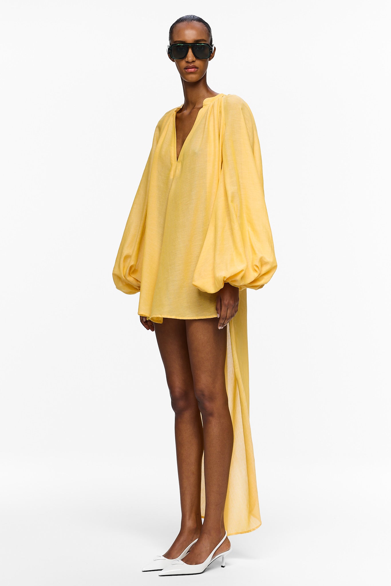 The High-Low Touareg Dress - Canary