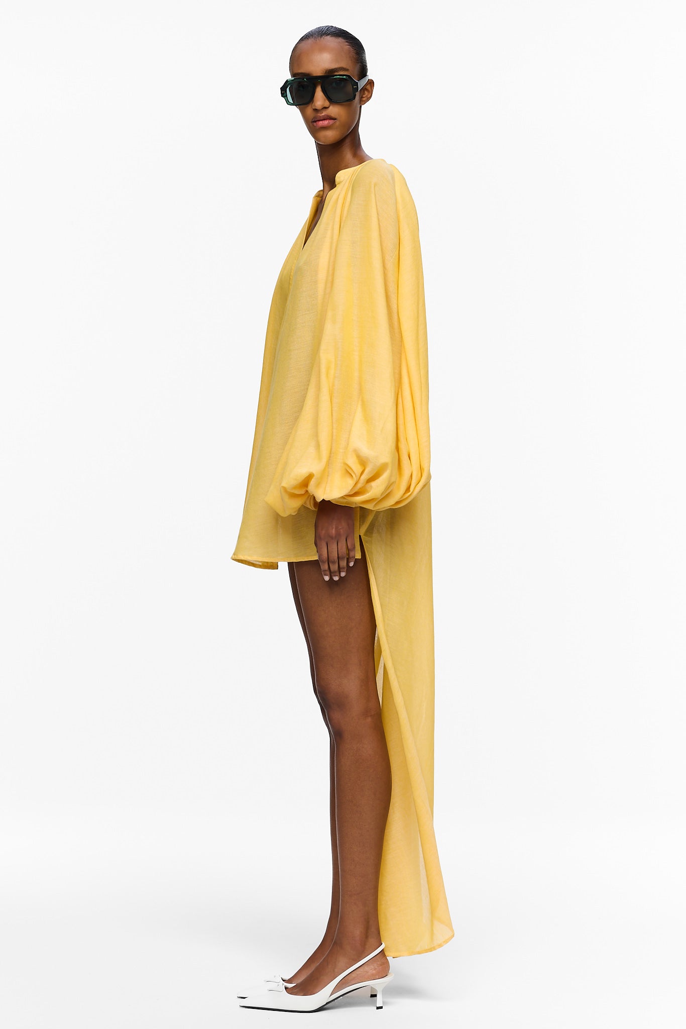The High-Low Touareg Dress - Canary