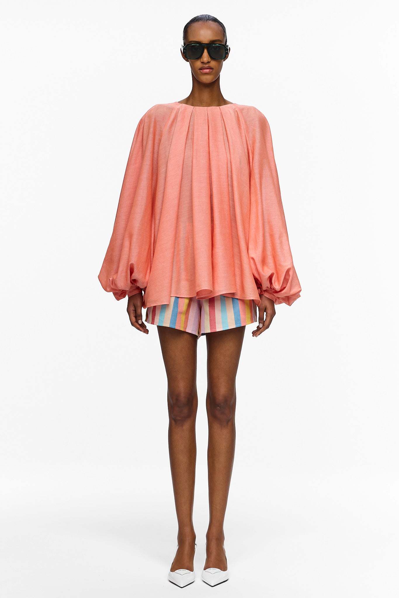 The Pleated Blouse - Burnt Orange