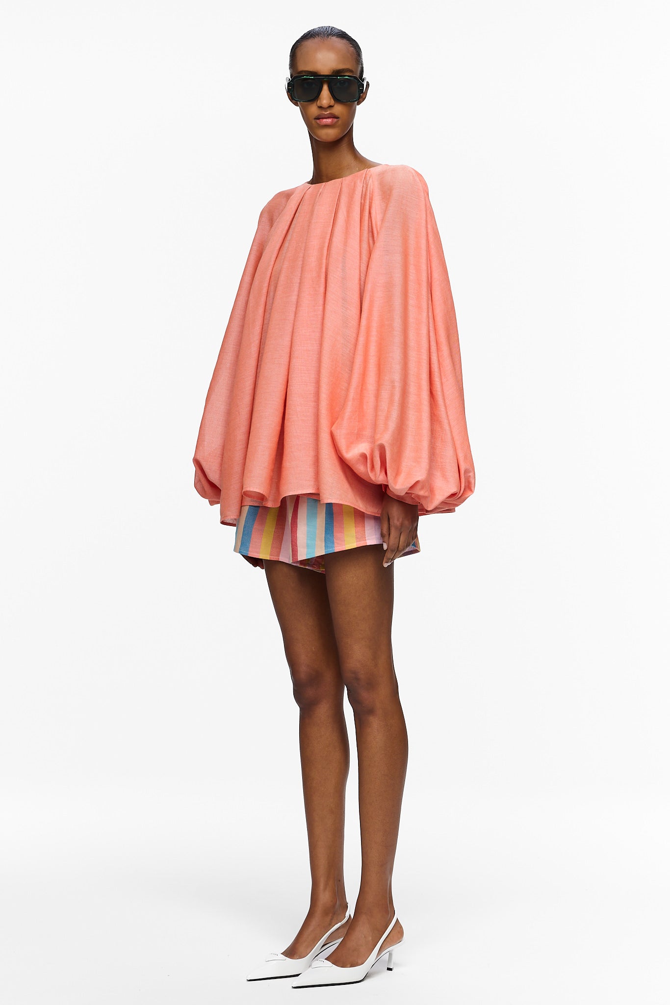 The Pleated Blouse - Burnt Orange