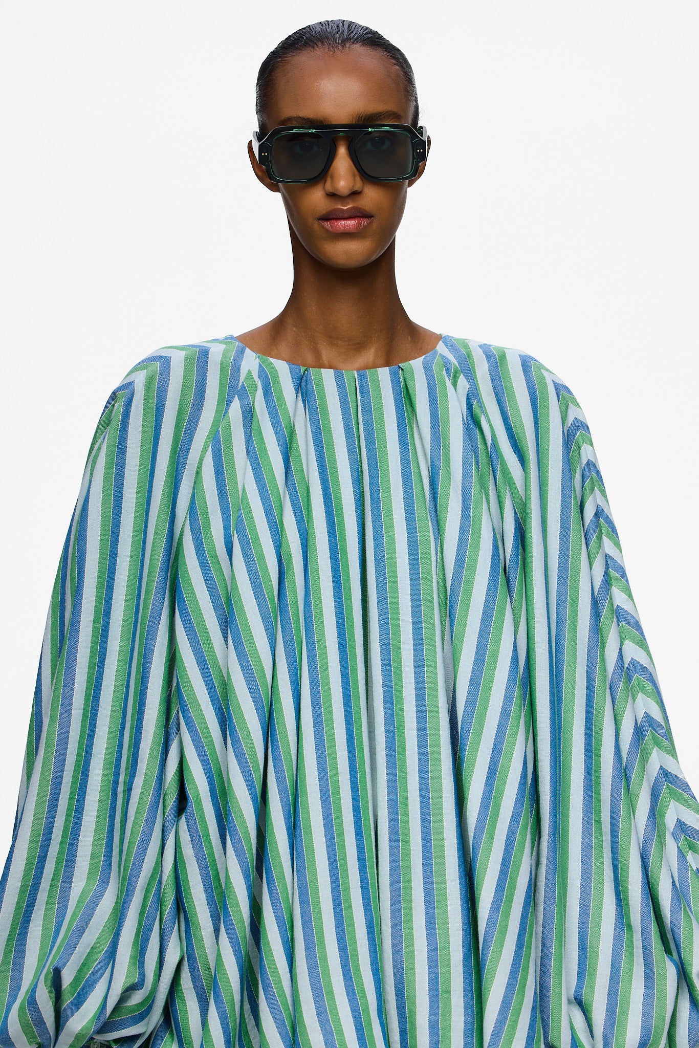The Pleated Blouse - Stripe 67