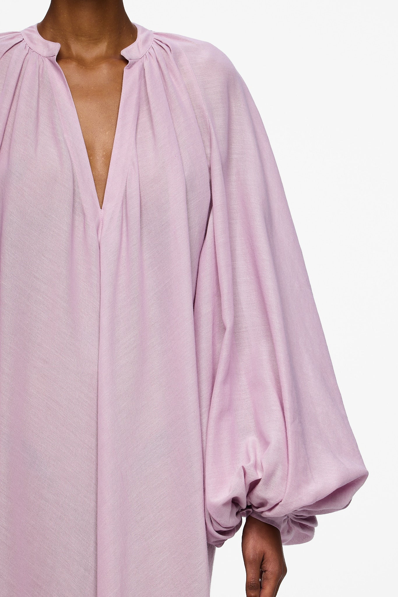 The Touareg Dress with Balloon Sleeve - Lavender