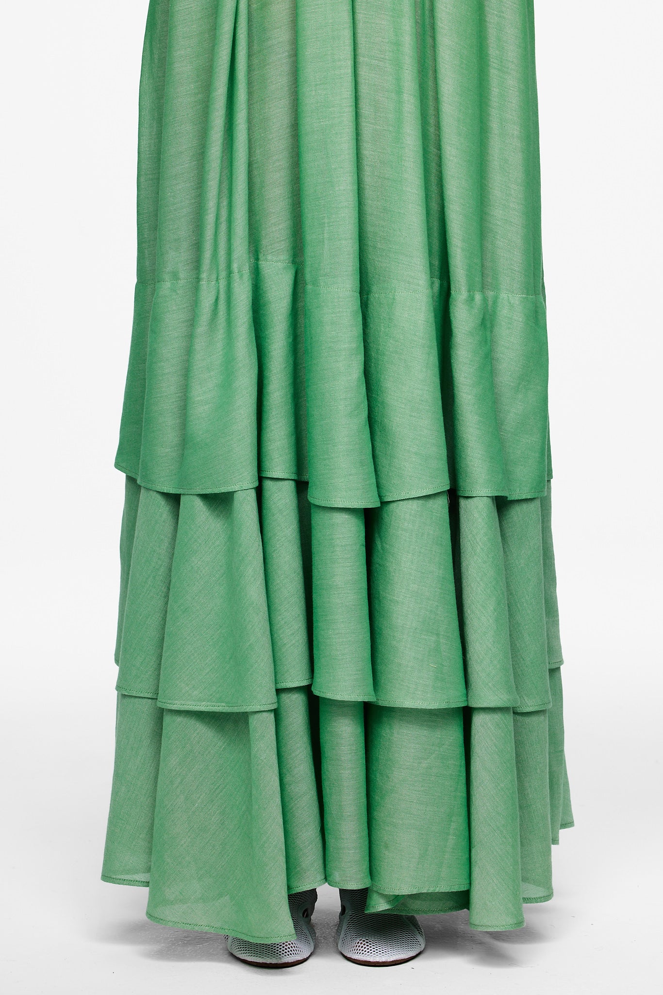 The Tiered Touareg Dress - Kelly Green