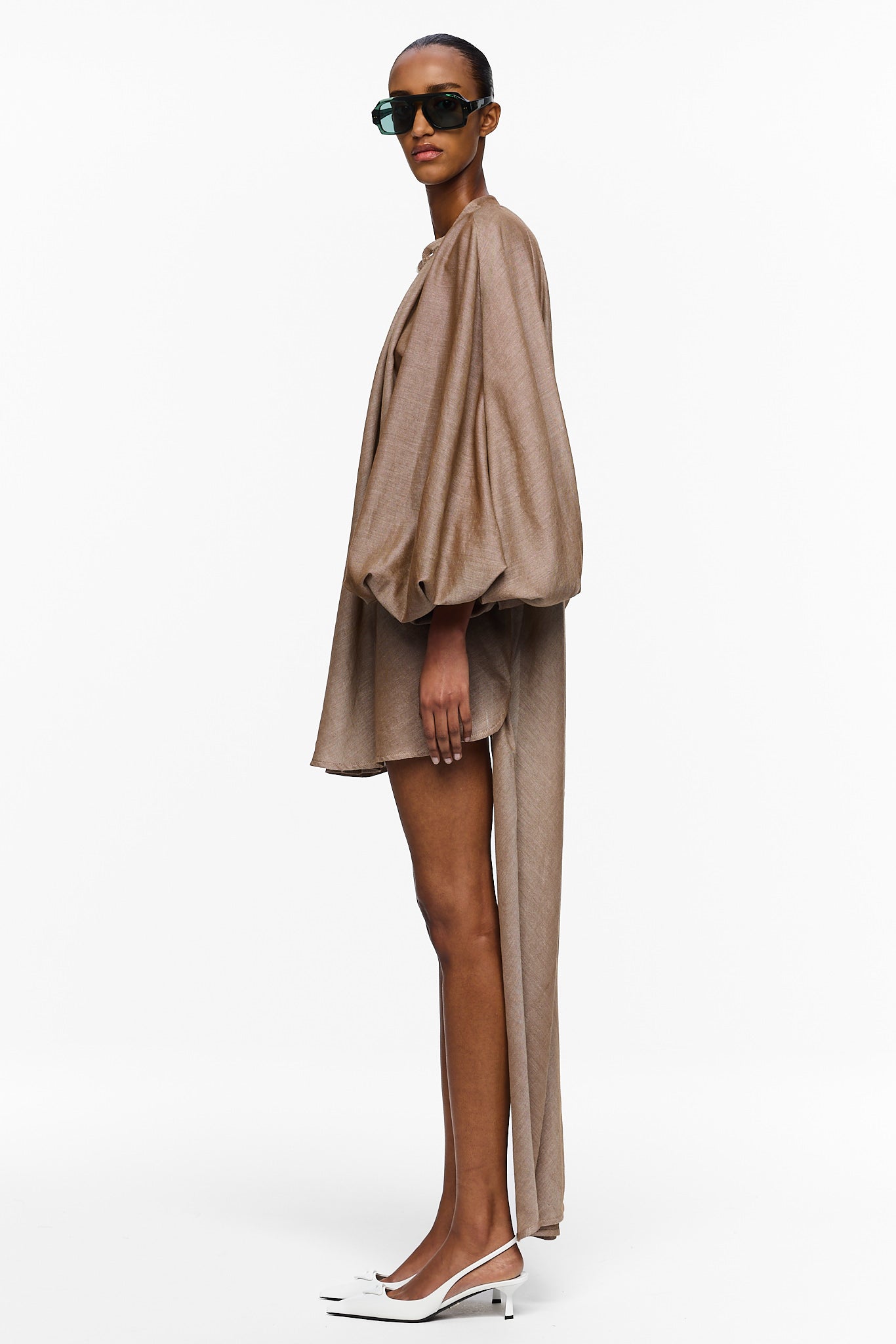 The High-Low Touareg Dress - Chocolate Brown