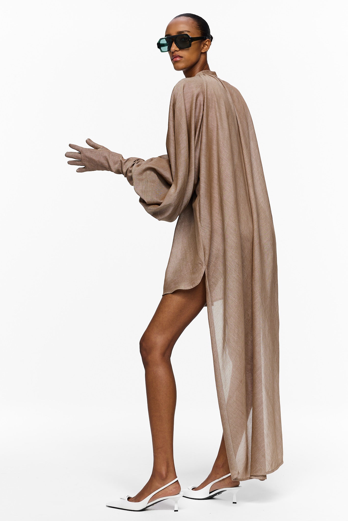 The High-Low Touareg Dress - Chocolate Brown