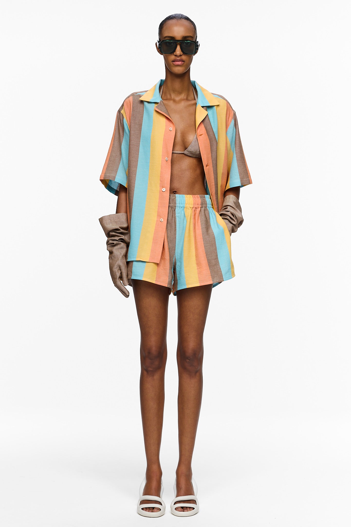 The High Waisted Short - Stripe 1