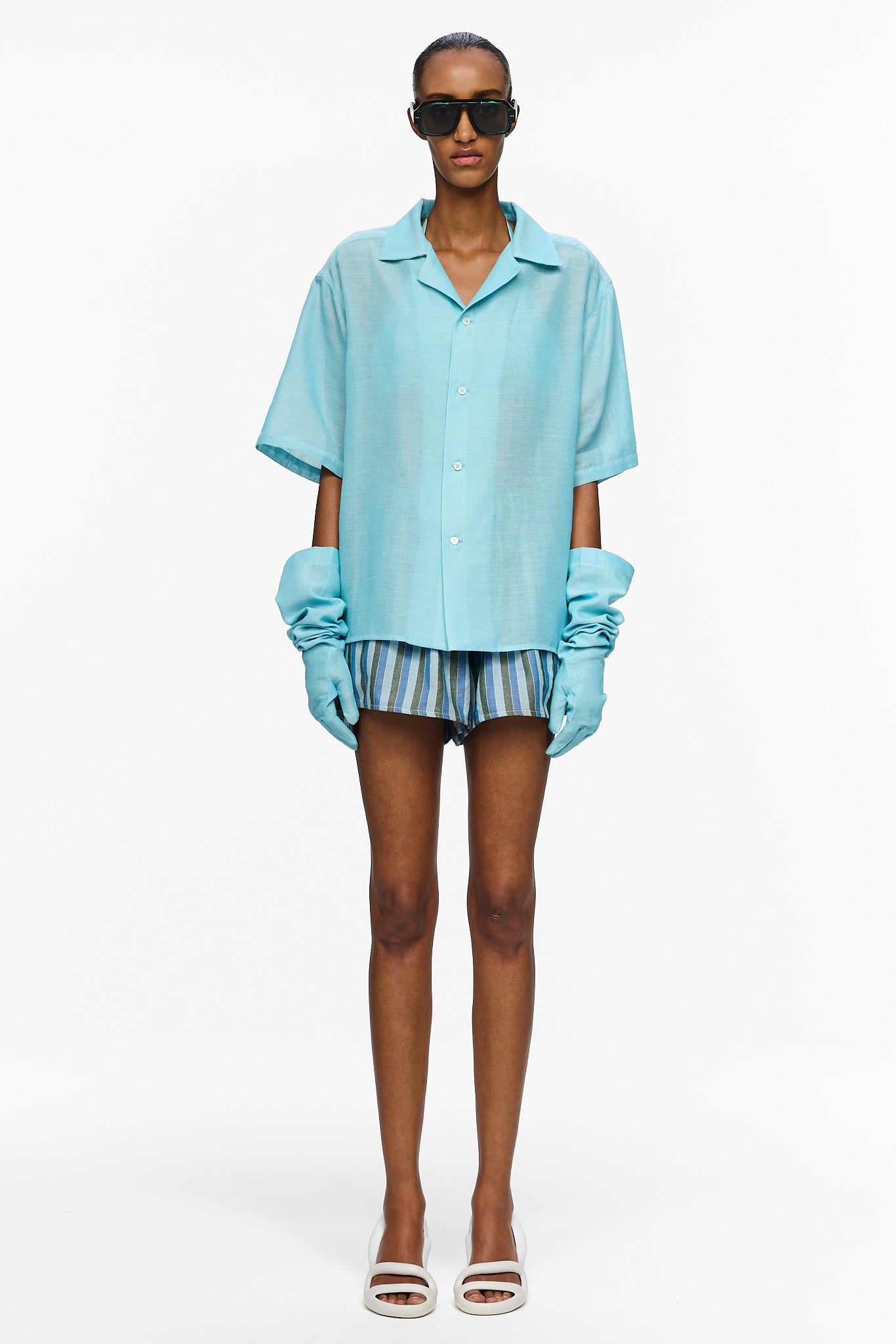 The Petite Camp Shirt : Blue Ciel