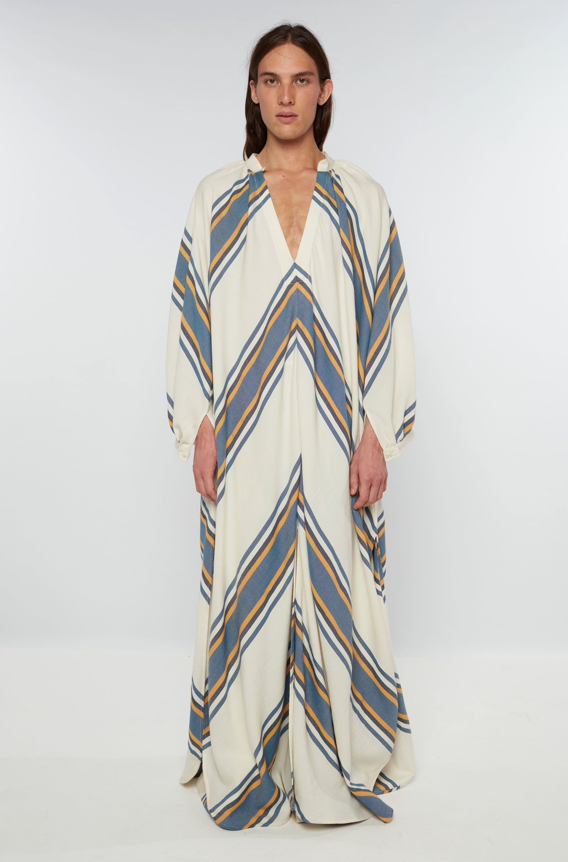 Touareg Dress with V-Neck : Marrakech Stripe
