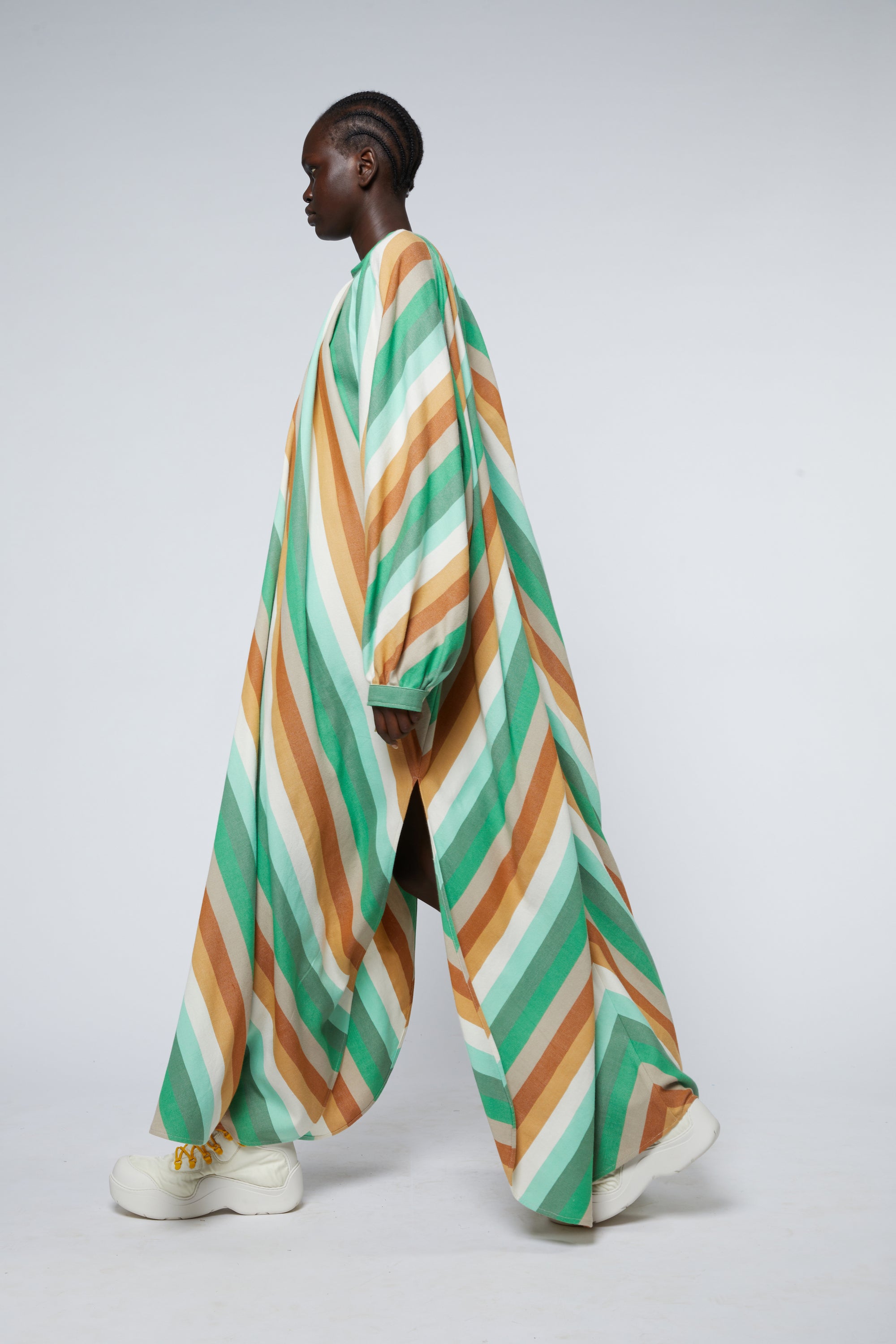 Nero Collar Touareg Dress : Stripe 12