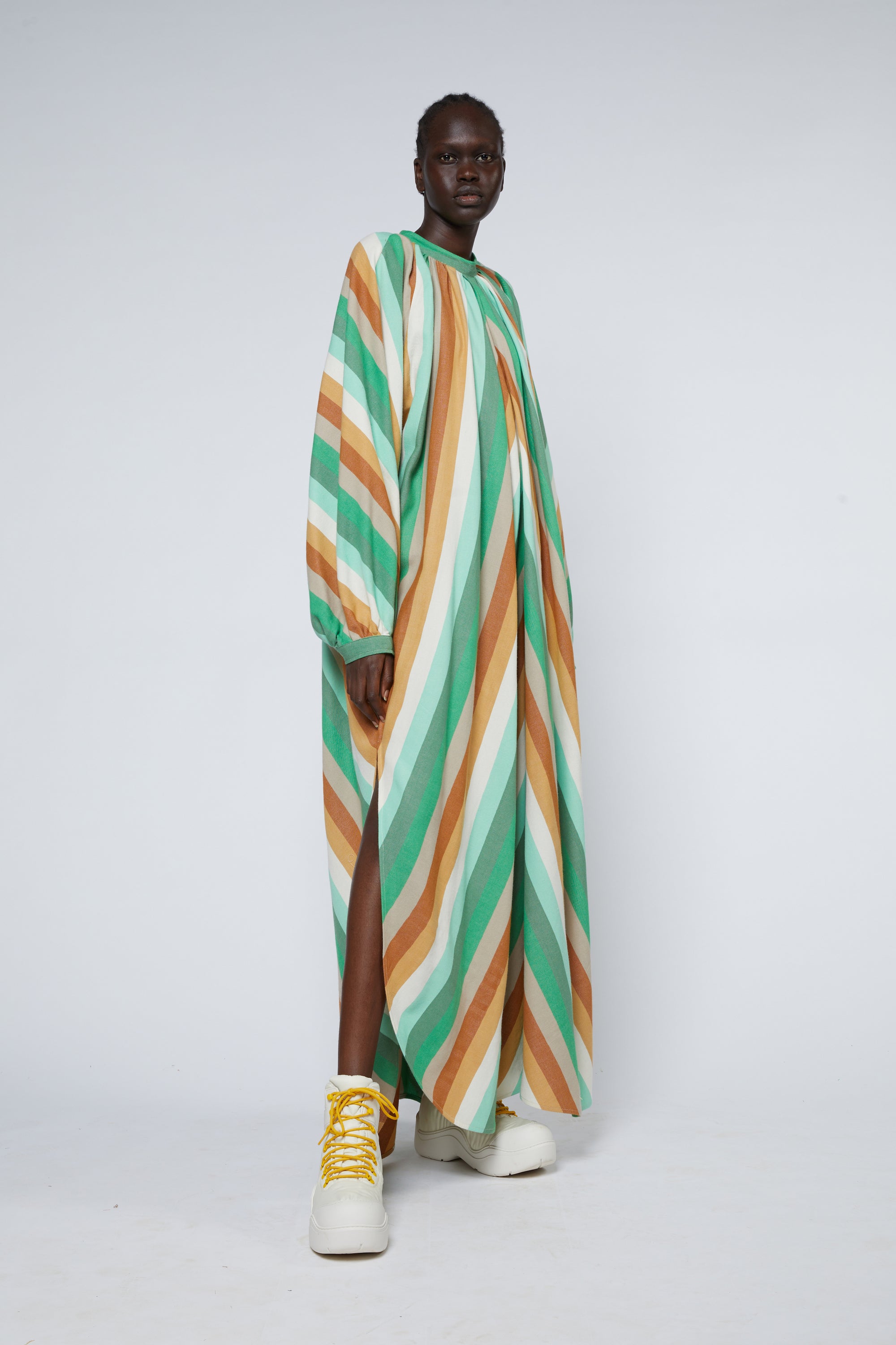 Nero Collar Touareg Dress : Stripe 12