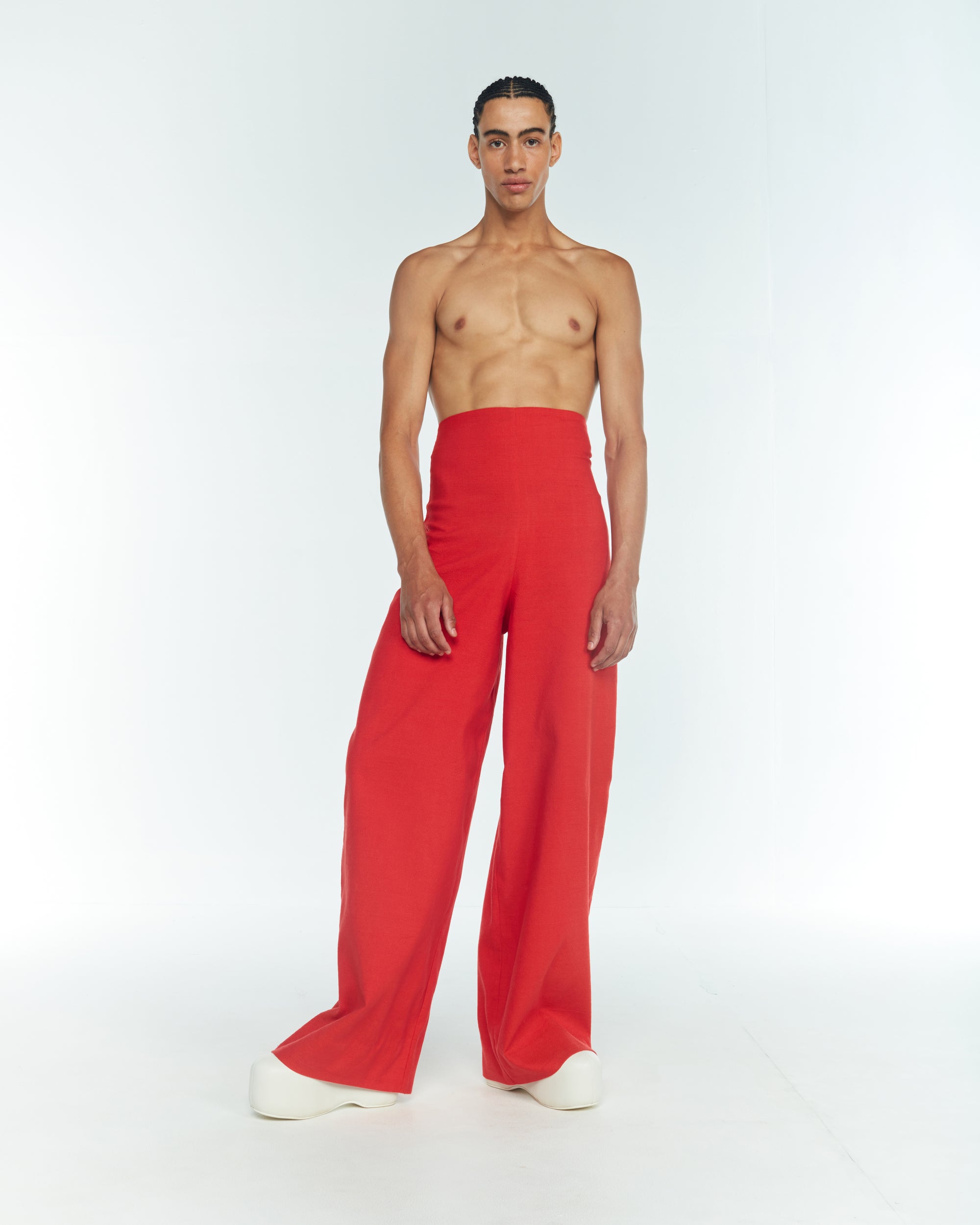HIGH WAISTED PANT : RED