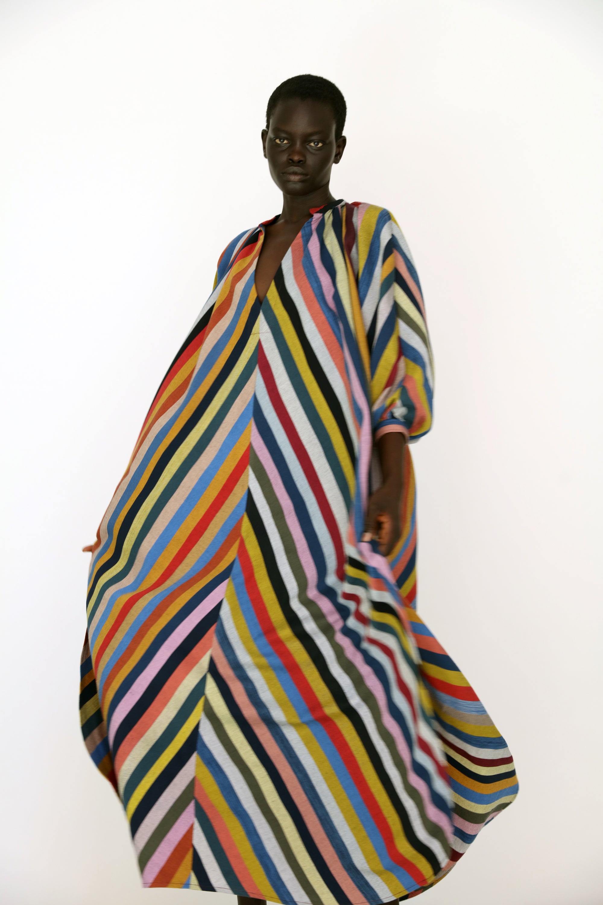 Touareg Dress : 2.5 Rainbow Multicolor Stripe